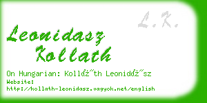 leonidasz kollath business card